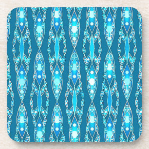 Dessous-de-verre Tribal Batik - Ocean Blue and Aqua