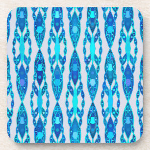 Dessous-de-verre Tribal Batik - Sapphire Blue et Silver Grey