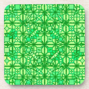 Dessous-de-verre Tribal Batik - tons verts