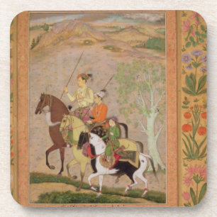 Dessous-de-verre Trois princes Going Hunting, c.1635 (gouache sur