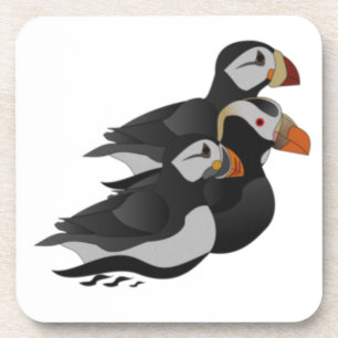 Dessous-de-verre Trois Puffins Adorablement Friendly Baignade Carto