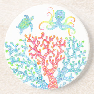 Dessous de verre tropical de corail
