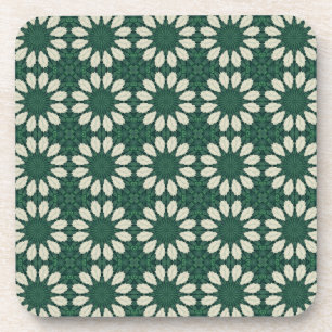 Dessous-de-verre Tropical Sacramento Vert et Argent Motif Cercle