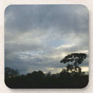 Dessous de verre tropicaux de coucher du soleil