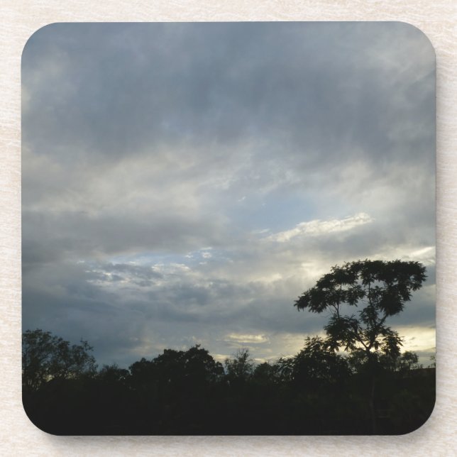 Dessous de verre tropicaux de coucher du soleil (Devant)