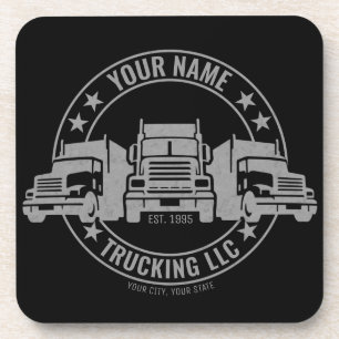 Dessous-de-verre Trucker personnalisé Big Rig Semi Truck Trucker 