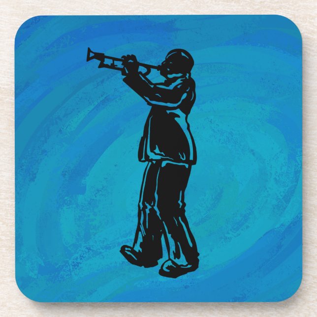 Dessous-de-verre Trumpet bleu New York Boogie Nuits (Devant)