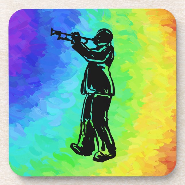 Dessous-de-verre Trumpet New York Boogie Nights Rainbow (Devant)