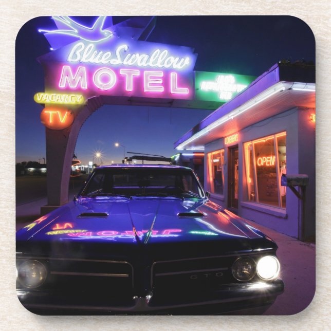 Dessous-de-verre Tucumcari, Nouveau Mexique, Etats-Unis. Itinéraire (Devant)