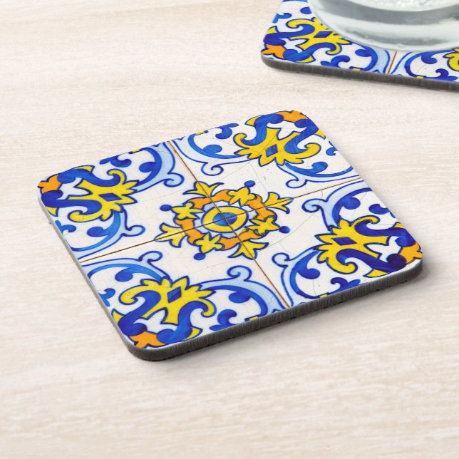 Dessous-de-verre Tuile d'azulejo portugaise traditionnelle (Côté gauche)