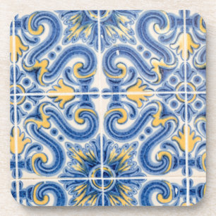 Dessous-de-verre Tuiles bleues et jaunes, Portugal