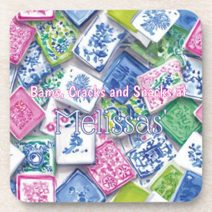 Dessous-de-verre Tuiles Chic Bams Cracks Snacks Mahjong personnalis