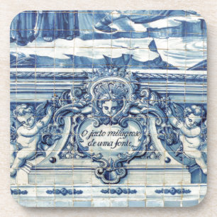 Dessous-de-verre Tuiles murales portugaises bleues et blanches avec