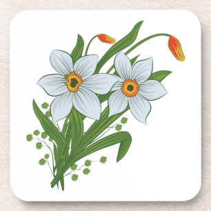 Dessous-de-verre Tulipes et fleurs de jonquilles