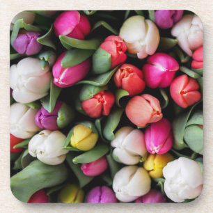 Dessous-de-verre Tulipes Fleurs colorées Printemps de Pâques
