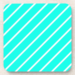 Dessous de verre Turquoise & Blanc