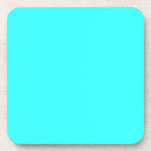 Dessous de verre turquoises au néon cyan de liège