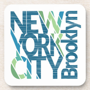 Dessous-de-verre Typographie de Brooklyn New York