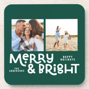 Dessous-de-verre Typographie minimale moderne 2 photo Christmas Bev