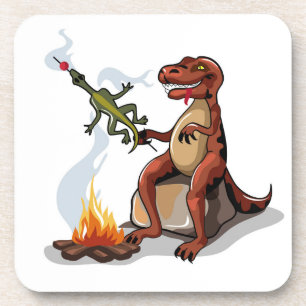 Dessous-de-verre Tyrannosaurus Rex Cuisine Nourriture Au-Dessus D'U