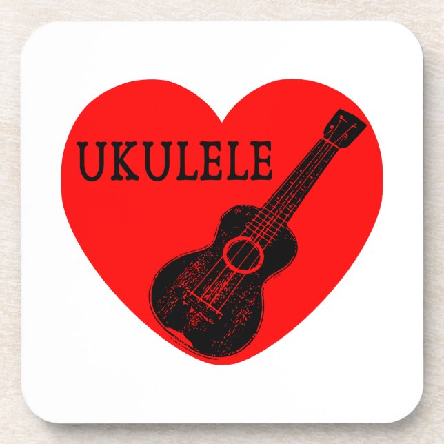 Dessous-de-verre Ukulele Love (Devant)