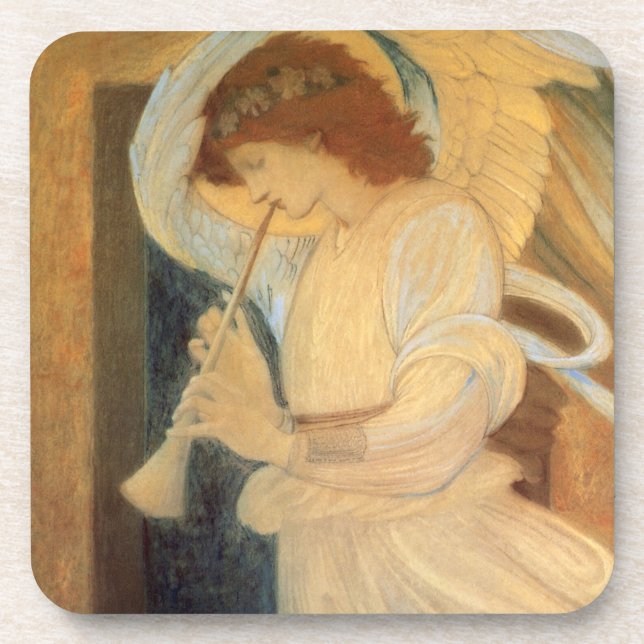 Dessous-de-verre Un ange joue à Flageolet par Burne Jones (Devant)