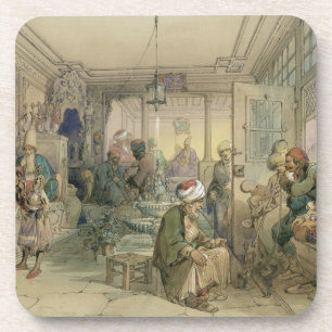 Dessous-de-verre Un café, Constantinople, 1854 (stylo et encre et