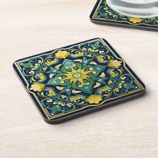 Dessous-de-verre 💛 💚 💙 Un Chef-D'Oeuvre Azulejo Unique (Côté gauche)