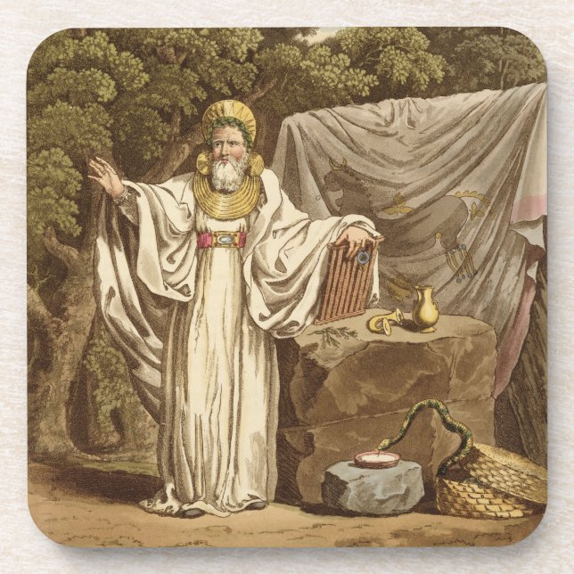 Dessous-de-verre Un druide de voûte dans son habitude juridique, (Devant)