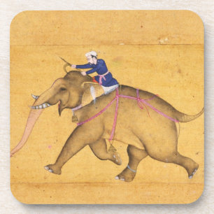 Dessous-de-verre Un Mahout montant un éléphant, du grand Clive