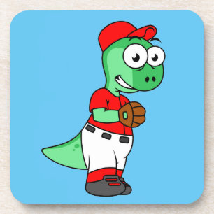 Dessous-de-verre Un Pitcher De Baseball Pachycephalosaurus.