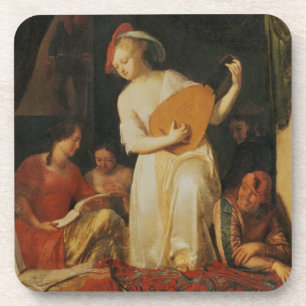 Dessous-de-verre Une partie musicale, 1681