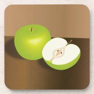 Dessous-de-verre Une vie morte verte à la pomme et à la moitié