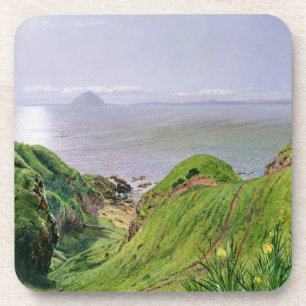 Dessous-de-verre Une vue d'Ailsa Craig et l'île d'Arran, 1860