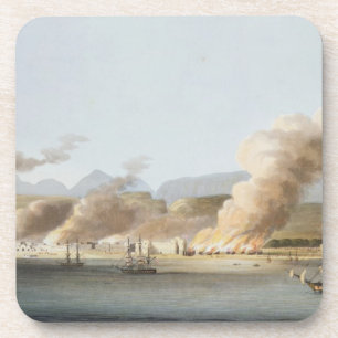 Dessous-de-verre Une vue de Linga ou de poumon, de la mer, le 16
