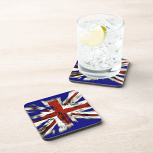 Dessous-de-verre Union Jack britannique en détresse