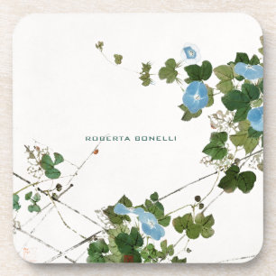 Dessous-de-verre Unique minimaliste Nom Floral Lithographe Élégant