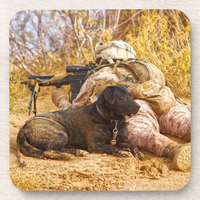 DESSOUS-DE-VERRE US MILITARY WORKING DOG (Devant)