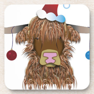 Dessous-de-verre Vache de Noël