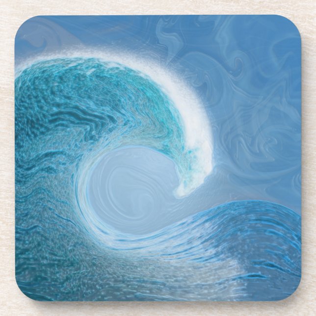 Dessous-de-verre Vague Bleue Artistique (Devant)