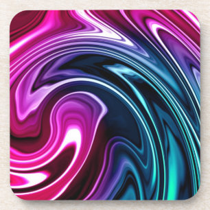 Dessous-de-verre Vagues de couleur marbre