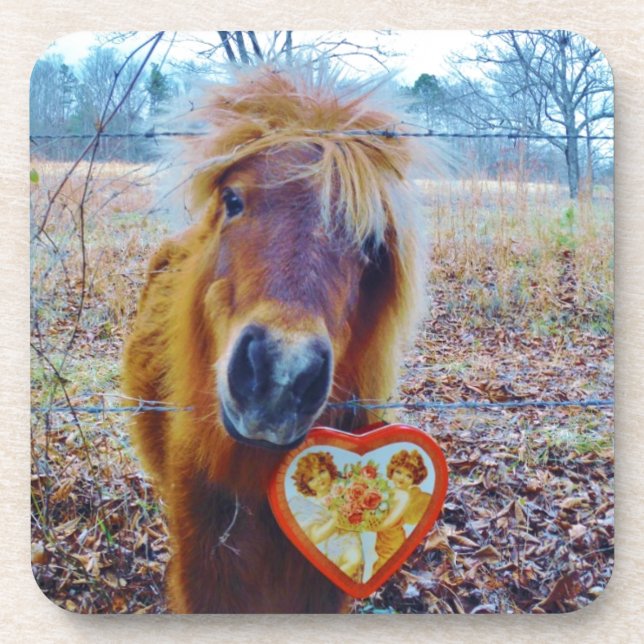 Dessous-de-verre Valentine Heart Horse (Devant)