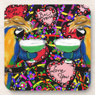 Dessous-de-verre Valentine Parrots