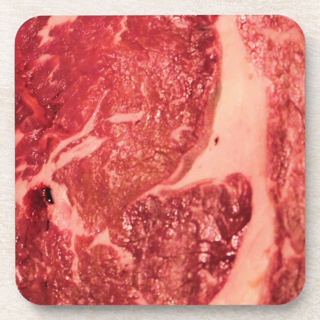 Dessous-de-verre Vapeur de Ribeye de viande crue (Devant)