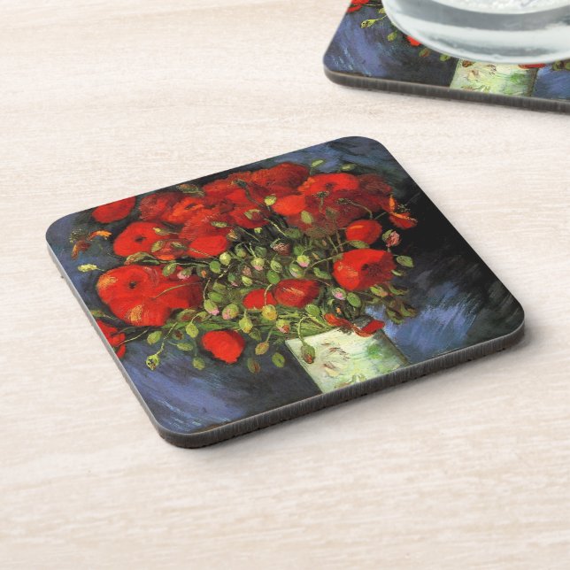 Dessous-de-verre Vase avec des pavots rouges par Vincent van Gogh (Côté gauche)
