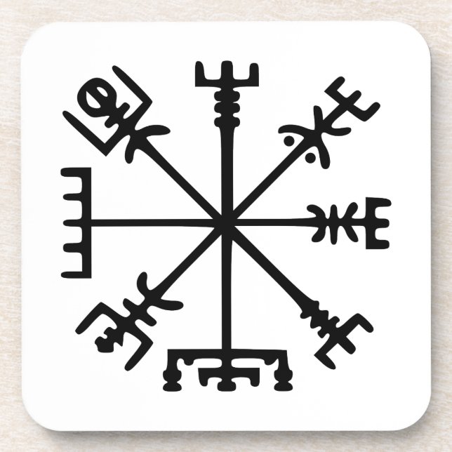 Dessous-de-verre Vegvísir (Viking Compass) (Devant)