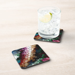 Dessous-de-verre Vent foncé centré sur le cube