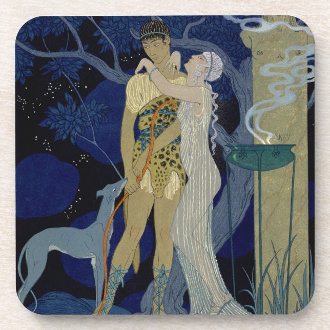 Dessous-de-verre Vénus et Adonis (litho de couleur) (Devant)