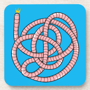 Dessous-de-verre Ver à dessin en couronne