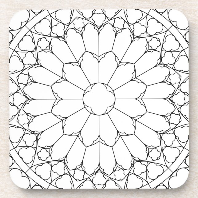 Dessous-de-verre Verre de couleur rose (Devant)